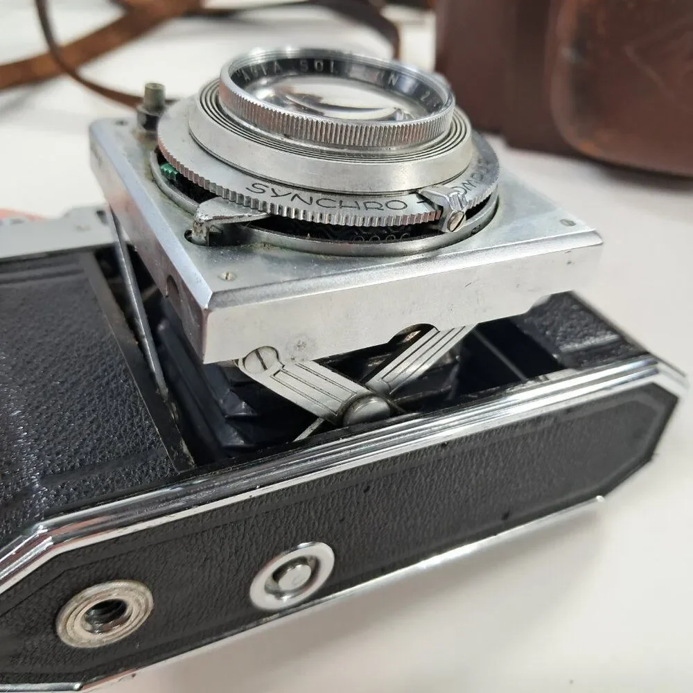 AGFA KARAT 36 film CAMERA SYNCHRO-COMPUR Folding Rangefinder‎ Rodenstock Heligon
